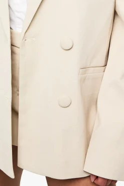Blazer à double boutonnage surdimensionné et ajusté