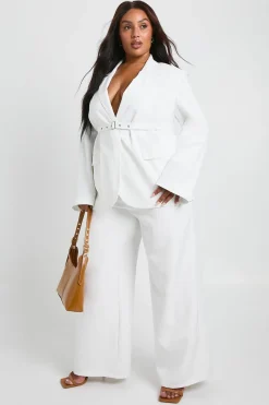 Blazer drapé enveloppant à ceinture nouée