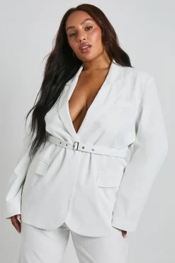 Blazer drapé enveloppant à ceinture nouée
