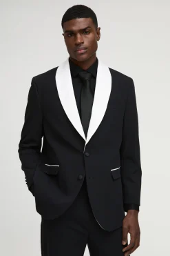 Blazer droit à col châle