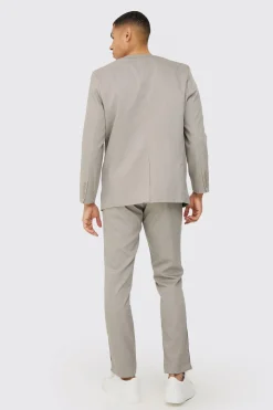 Blazer droit sans col