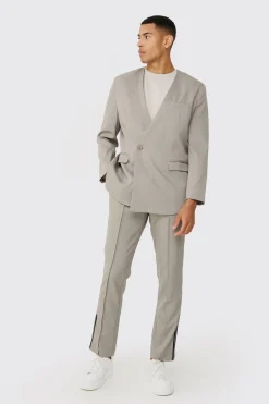 Blazer droit sans col