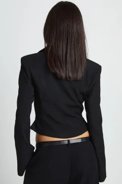 Blazer À Détail Corset Avec Agrafes