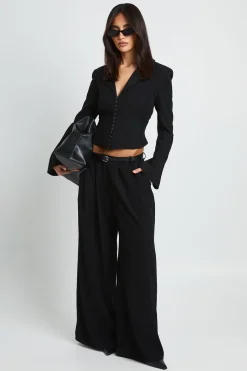 Blazer À Détail Corset Avec Agrafes
