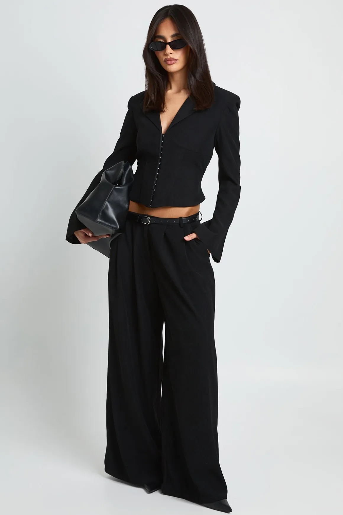 Blazer À Détail Corset Avec Agrafes