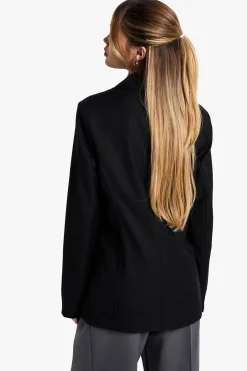 Blazer à détail plissé et taille cintrée