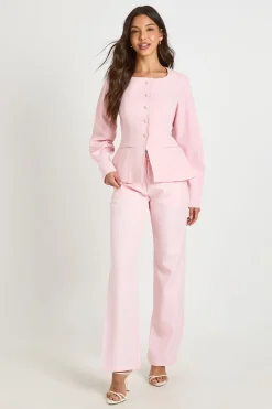 boohoo Blazer À Encolure Arrondie Et Manches Ballon Cintrées<Femme Tailleurs|Blazers