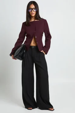 boohoo Blazer Encolure Bateau À Fermeture Dissimulée<Femme Tailleurs|Blazers