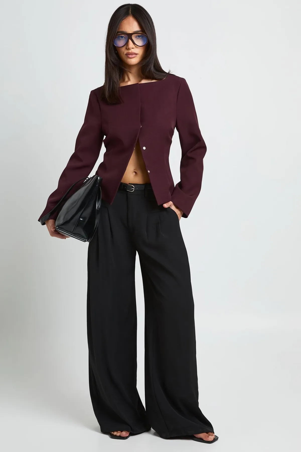 boohoo Blazer Encolure Bateau À Fermeture Dissimulée<Femme Tailleurs|Blazers