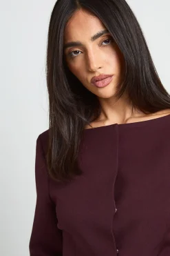 boohoo Blazer Encolure Bateau À Fermeture Dissimulée<Femme Tailleurs|Blazers