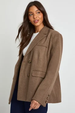 boohoo Blazer en laine surdimensionné taillé sur mesure<Femme Tailleurs|Blazers