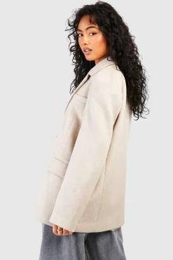 boohoo Blazer en laine surdimensionné à double boutonnage<Femme Vestes & Manteaux|Manteaux Et Vestes D’Automne