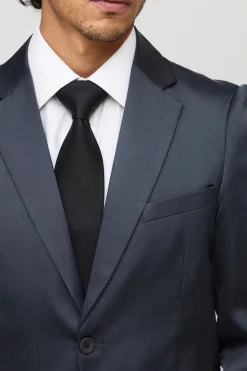 Blazer en satin ajusté