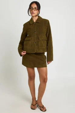 Blazer en Synthétique avec Détails de Poches