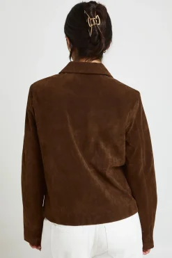 Blazer en Synthétique avec Détails de Poches