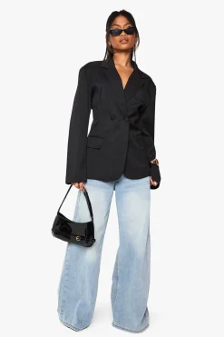 boohoo Blazer enveloppant à taille cintrée sur mesure<Femme Blazers|Vestes & Manteaux
