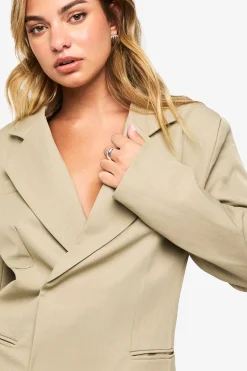 boohoo Blazer enveloppant tissé texturé sur mesure<Femme Tailleurs|Looks Preppy