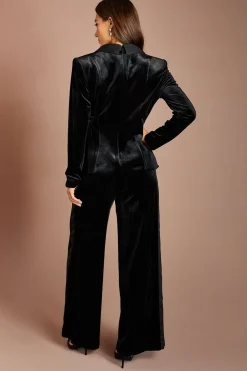 Blazer En Velours Avec Détail Drapé