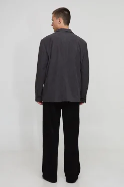 Blazer en velours côtelé à double boutonnage surdimensionné