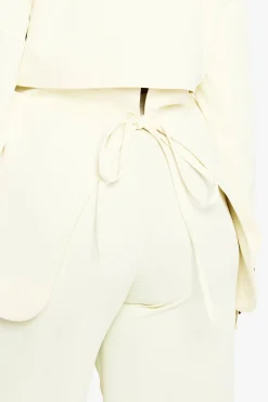 Blazer Grande Taille Ajusté Dos Ouvert avec Détail Nœud