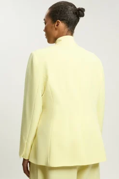 Blazer Grande Taille Ajusté Droit À Simple Boutonnage