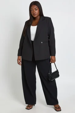 Blazer Grande Taille À Manches Volumineuses Avec Finitions Dorées