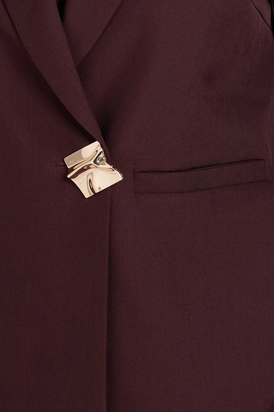 Blazer Grande Taille À Simple Boutonnage Avec Finitions Dorées