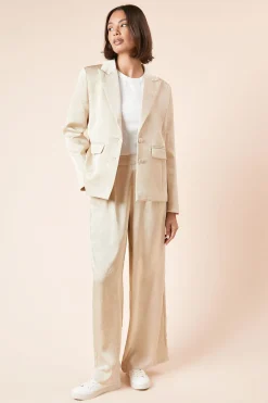 Dorothy Perkins Blazer Jacquard Satiné à Simple Boutonnage<Femme Tailleurs|Satin Et Dentelle