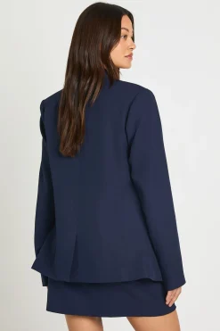 boohoo Blazer Long À Simple Boutonnage Avec Finitions Dorées<Femme Tailleurs|Blazers