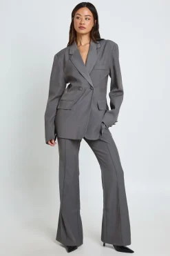 boohoo Blazer Long Tailleur Cintré À Taille Marquée Double Boutonnage<Femme Tailleurs|Blazers
