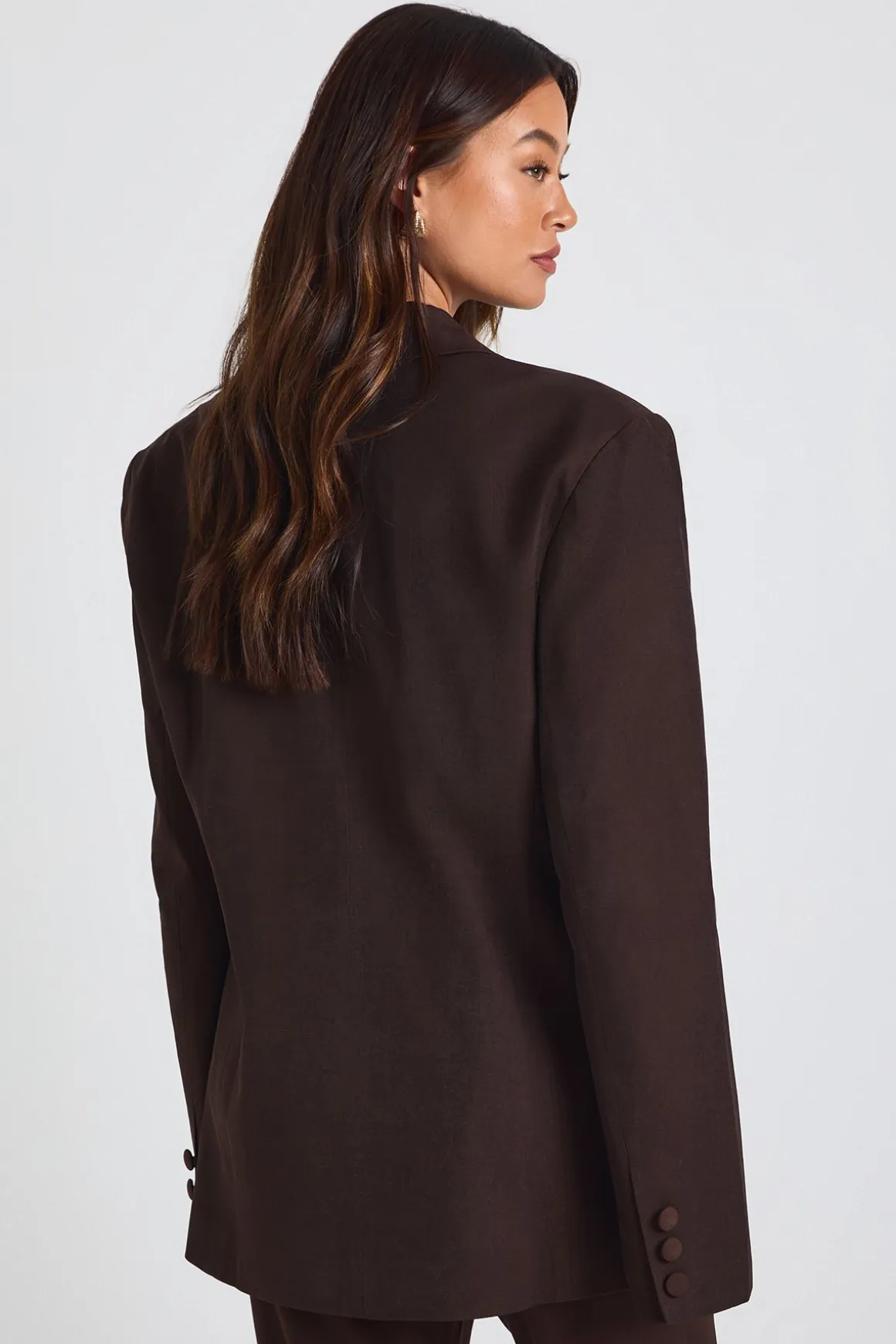Blazer Long Tailleur Croisé Taille Cintrée