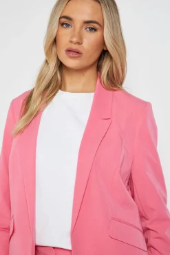 Blazer À Manches Froncées
