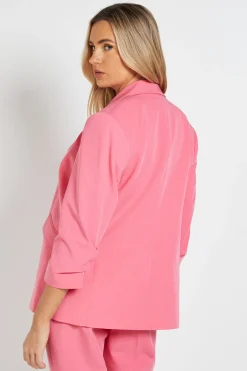 Blazer À Manches Froncées