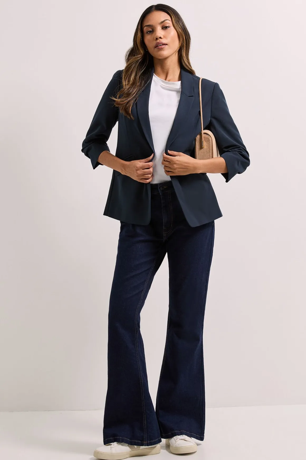 Blazer à Manches Froncées