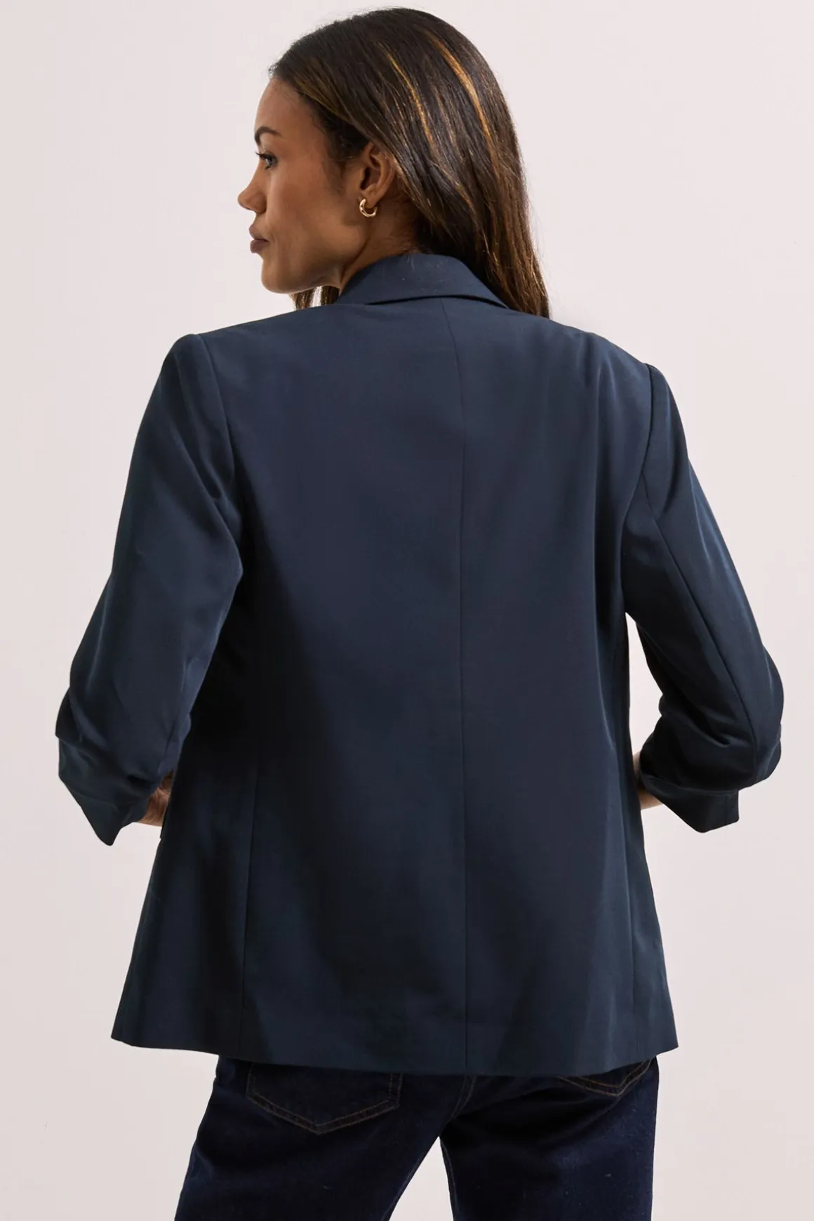 Blazer à Manches Froncées