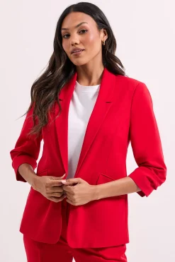 Blazer à Manches Froncées