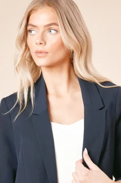 Blazer à Manches Froncées