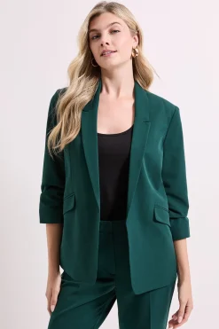 Blazer à Manches Froncées