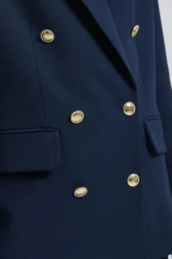 KarenMillen Blazer Militaire Cintré Double Boutonnage Stretch Compact Petite<Femme Tailleurs|Blazers