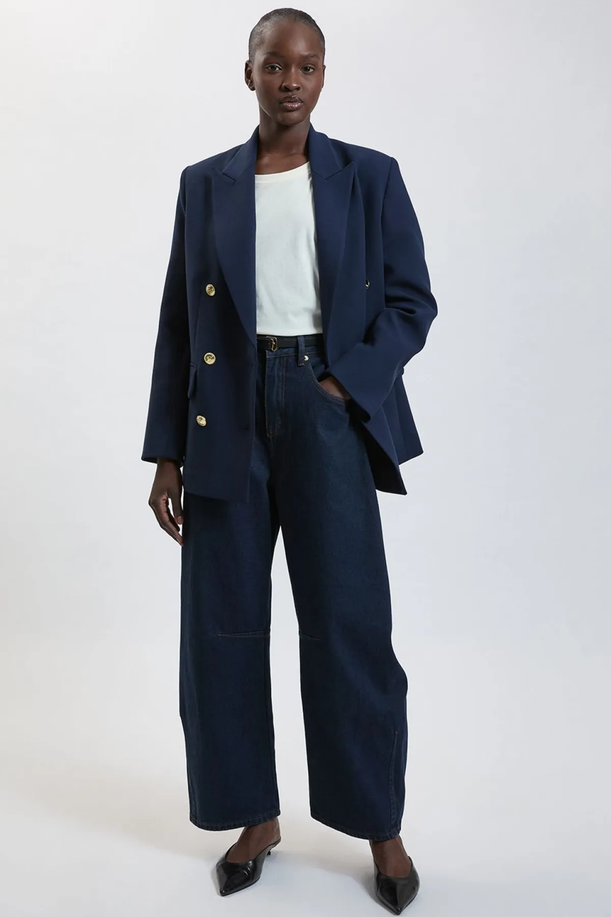 KarenMillen Blazer Militaire Cintré Double Boutonnage Stretch Compact Petite<Femme Tailleurs|Blazers