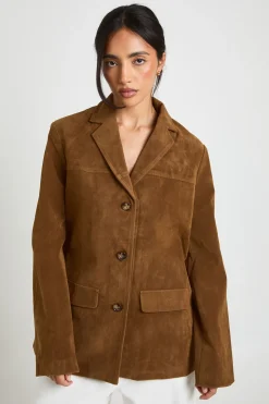 Blazer oversize au look vintage en synthétique