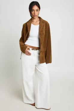Blazer oversize au look vintage en synthétique