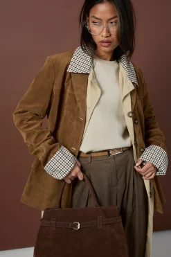 Blazer oversize au look vintage en synthétique