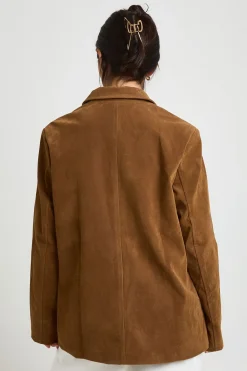 Blazer oversize au look vintage en synthétique
