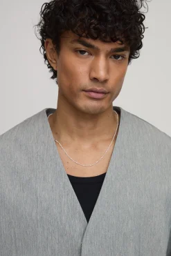 boohooMAN Blazer Oversize Boxy Sans Col À Chevrons<Homme Ensembles|Tenues De Soirée Grande Taille