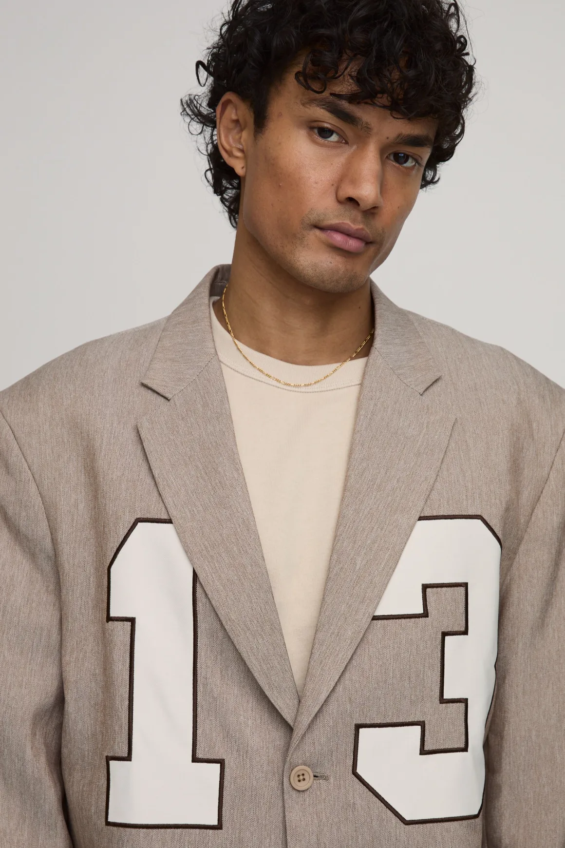 Blazer Oversize À Chevrons Avec Appliqués