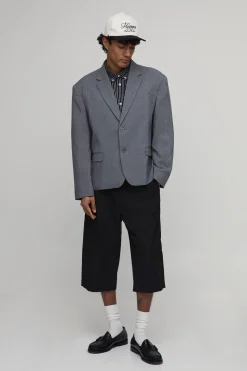 Blazer Oversize À Chevrons Avec Appliqué Au Dos
