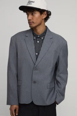 Blazer Oversize À Chevrons Avec Appliqué Au Dos