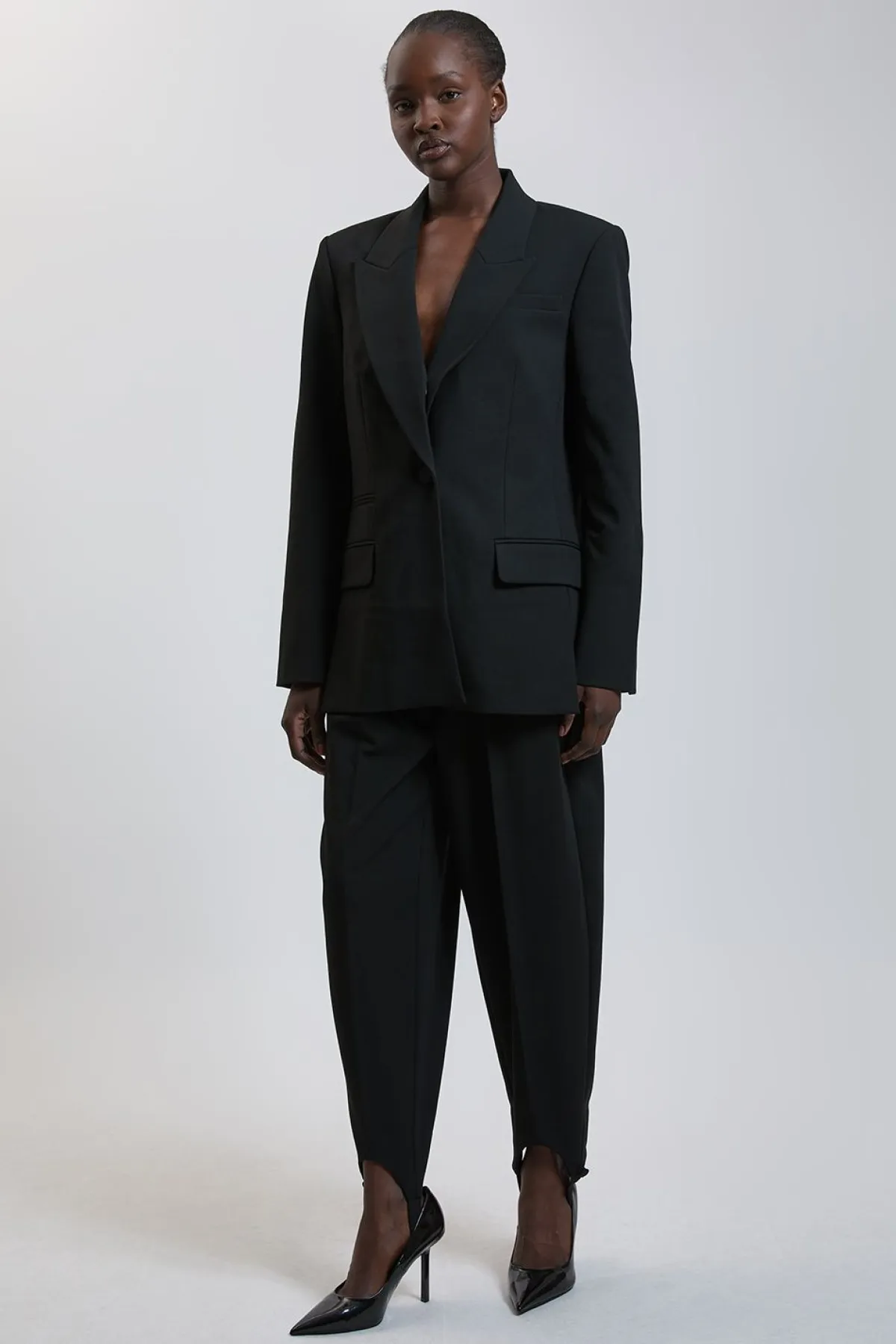 KarenMillen Blazer Oversize Croisé En Tissu Stretch Compact<Femme Tailleurs|Blazers