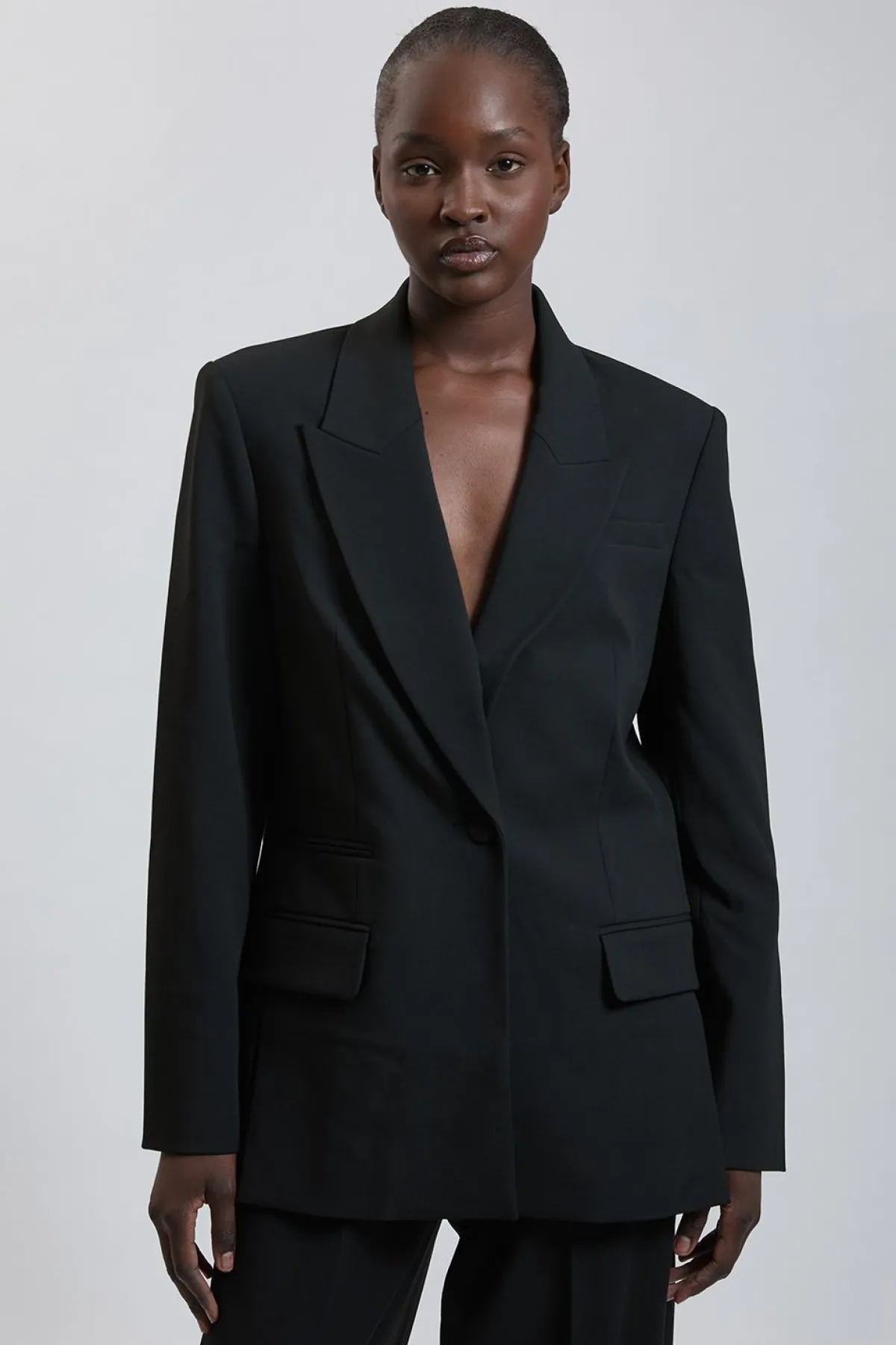KarenMillen Blazer Oversize Croisé En Tissu Stretch Compact<Femme Tailleurs|Blazers
